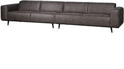 Statement Xl 4-Zits Bank 372 Cm Lederlook Donkergrijs