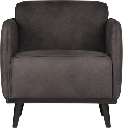 Statement Fauteuil Met Arm Lederlook Donkergrijs