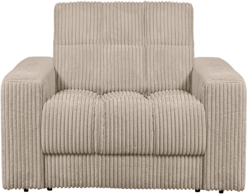 Second Date Fauteuil Grove Ribstof Travertin