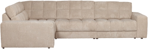 Second Date Hoekbank Links Grove Ribstof Travertin-2