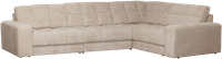 Second Date Hoekbank Rechts Grove Ribstof Travertin