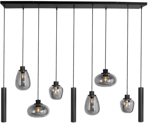 Hanglamp Reflexion 3796ZW Zwart met 3 lichtkokers GU10