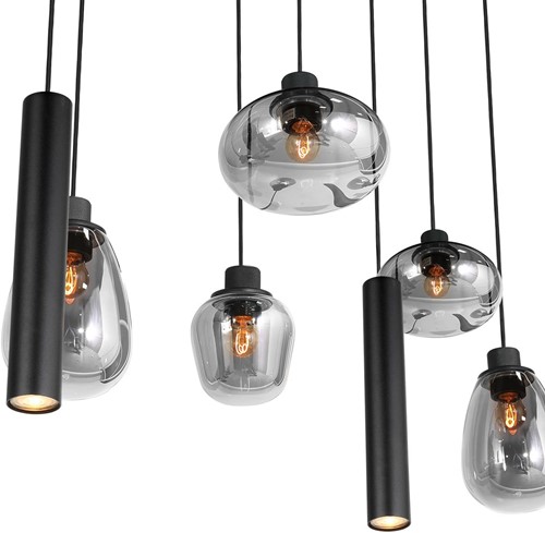 Hanglamp Reflexion 3796ZW Zwart met 3 lichtkokers GU10-2