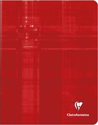 Clairefontaine schrift Metric, ft 16,5 x 21 cm, geruit 5x5 mm, rood