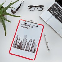 Leitz WOW klemplaat, ft A4, rood-3