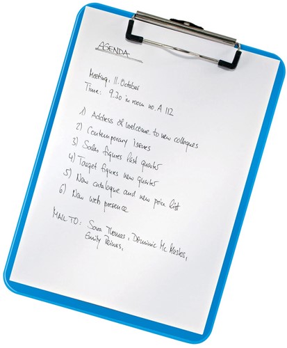 Leitz WOW klemplaat, ft A4, blauw-2