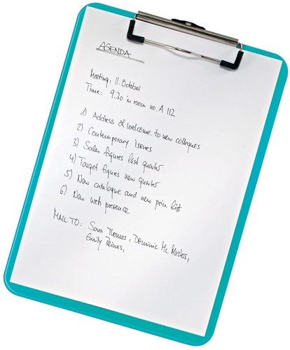 Leitz WOW klemplaat, ft A4, ijsblauw-2