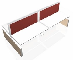 Zit sta bench bureau MAX Panel-Range 4 pers.