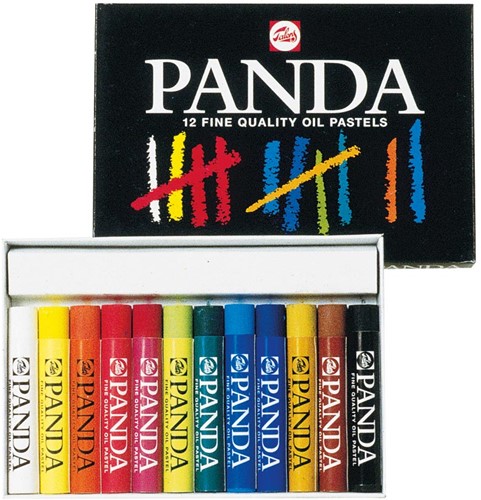 Talens Panda oliepastel, doos van 12 pastels