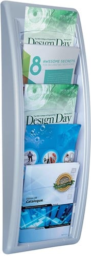 Paperflow wandfolderhouder zilver voor A5