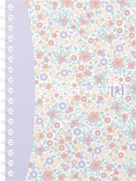 Oxford Floral softcover spiraalschrift, ft A6, 50 vel, geruit 5 mm, 4 geassorteerde designs-3