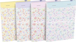 Oxford Floral softcover notitieblok, ft A6, 80 vel, gelijnd, 4 geassorteerde designs