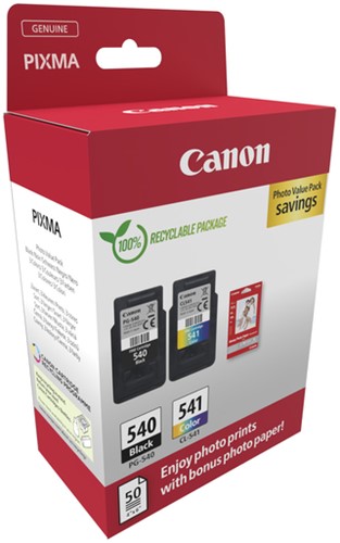 Inktcartridge Canon PG-540 CL-541 zw + kl + papier-2
