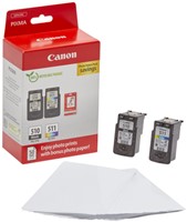 Inktcartridge Canon PG-510 CL-511 zw + kl + papier-2
