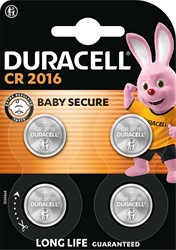 Duracell knoopcel Specialty Electronics CR2016, blister van 4 stuks