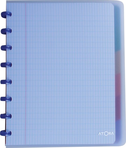 Atoma Trendy schrift, ft A5+, 120 bladzijden, commercieel geruit, met 6 tabbladen, in geassorteerde kleur-2