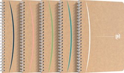 Oxford Touareg spiraalschrift, 180 bladzijden, ft A5, geruit 5 mm, geassorteerde kleuren
