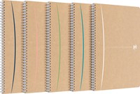 Oxford Touareg spiraalschrift, 180 bladzijden, ft A4, geruit 5 mm, geassorteerde kleuren