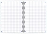 Oxford Floral hardcover spiraalschrift, ft B5, 60 vel, geruit 5 mm, turkoois-2