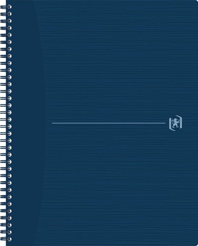 Oxford Origin spiraalschrift, ft A4+, 140 bladzijden, geruit 5 mm, blauw