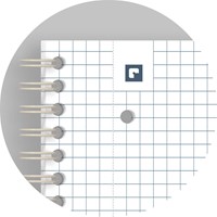 Oxford Origin spiraalschrift, ft A4+, 140 bladzijden, geruit 5 mm, grijs-1