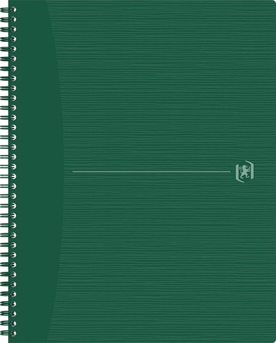 Oxford Origin spiraalschrift, ft A4+, 140 bladzijden, geruit 5 mm, groen