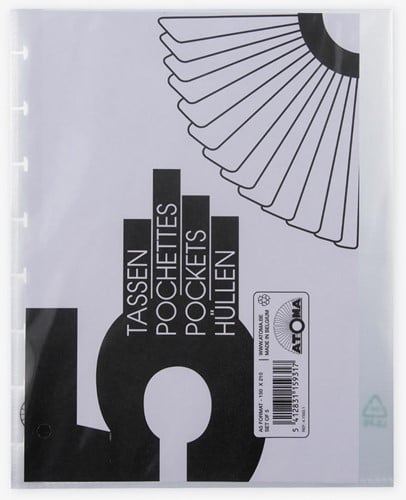 Atoma showtassen, transparant, voor A5+ schriften, set van 5 stuks