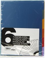 Atoma tabbladen, voor A4+ schriften, uit PP, set van 6 stuks, geassorteerde kleuren