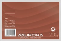 Aurora witte systeemkaarten, ft 10 x 15 cm, gelijnd, 210 g/m², pak van 100 stuks