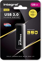 Integral USB stick 3.0, 128 GB, zwart