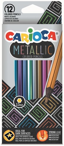 Carioca kleurpotlood Metallic, 12 stuks in een kartonnen etui