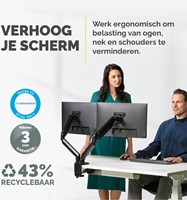 Monitorarm Fellowes Platinum Series dubbel horizontaal-2