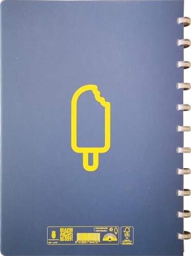 Atoma Sorbet schrift, ft A4, 144 bladzijden, geruit 5 mm, blauw