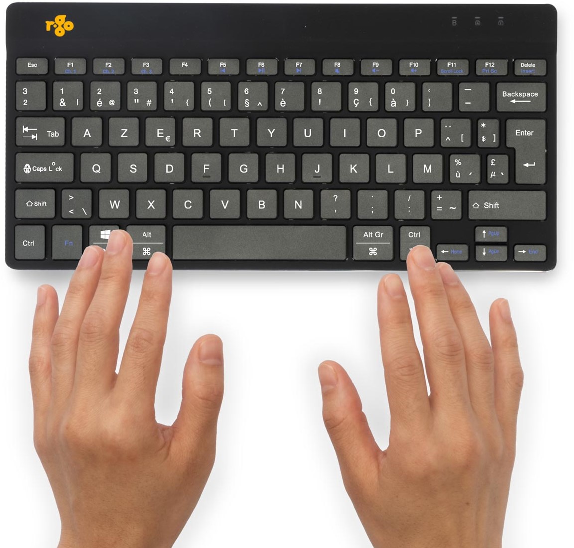 R-Go Compact Break Toetsenbord, Met pauze indicator, Ergonomiche mini