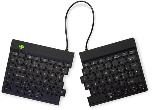 R-Go Split Break ergonomisch Bluetooth toetsenbord, azerty, zwart