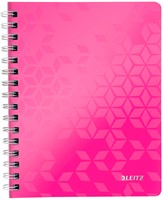 Leitz WOW schrift ft A4, geruit 5 mm, roze