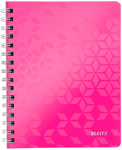 Leitz WOW schrift ft A4, geruit 5 mm, roze