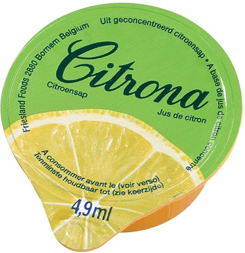 Citrona citroensap, pak van 120 cups van 4,9 ml
