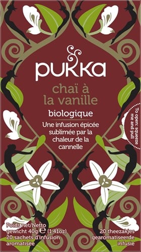 Pukka thee bio, Vanilla Chai, pak van 20 stuks
