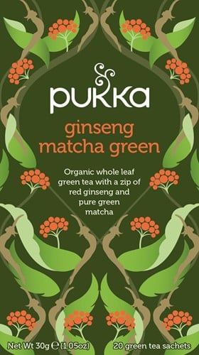 Pukka thee bio, Ginseng Matcha Green, pak van 20 stuks