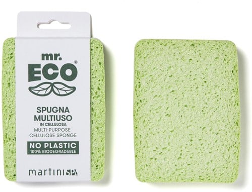 Mr. Eco spons ft 12.5 x 10 x 2 cm, van plantaardige cellulose