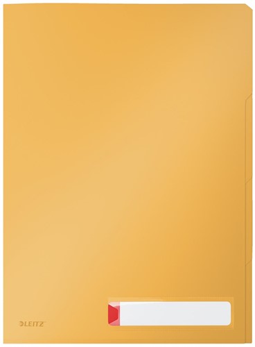 Leitz Cosy L-map met tabbladen, 3 compartimenten, ft A4,  PP van 200 micron, ondoorzichtig, geel