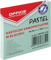 OFFICE products memoblok Pastel, 76 x 76 mm, 100 vel, pastelgroen