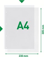 Leitz Premium Showtas A4 geopend, boven en links, 30% gerecycleerd plastic, pak van 100 stuks-2