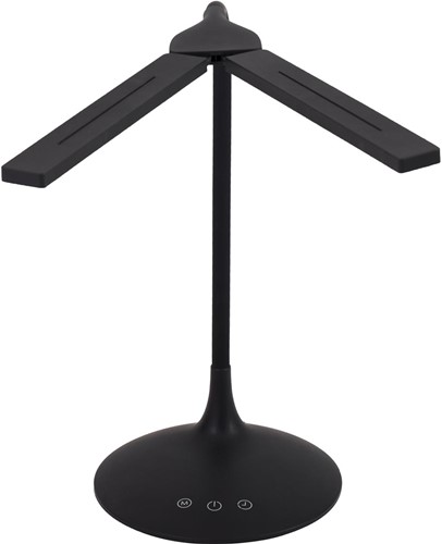 ALBA LED draadloze LED bureaulamp Twin, zwart