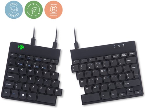 Toetsenbord R-GO Split QWERTY zwart