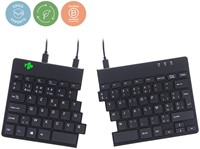 Toetsenbord R-GO Split AZERTY zwart