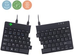 Toetsenbord R-GO Split AZERTY zwart