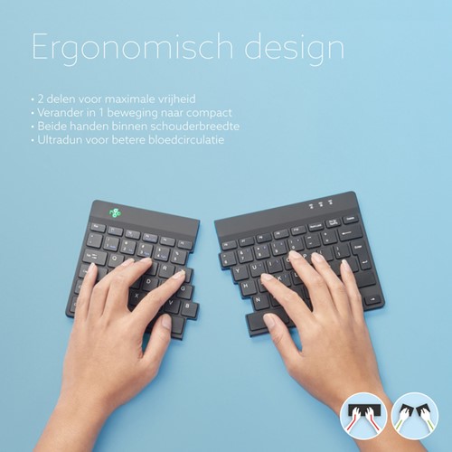 Toetsenbord R-GO Split AZERTY zwart-2