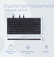 Toetsenbord R-GO Split AZERTY zwart-2